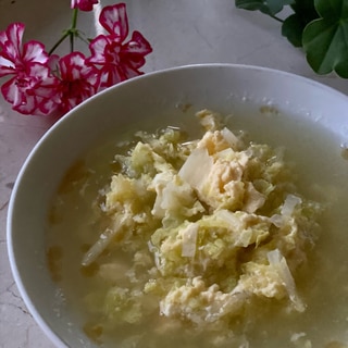 白菜の玉子とじスープ